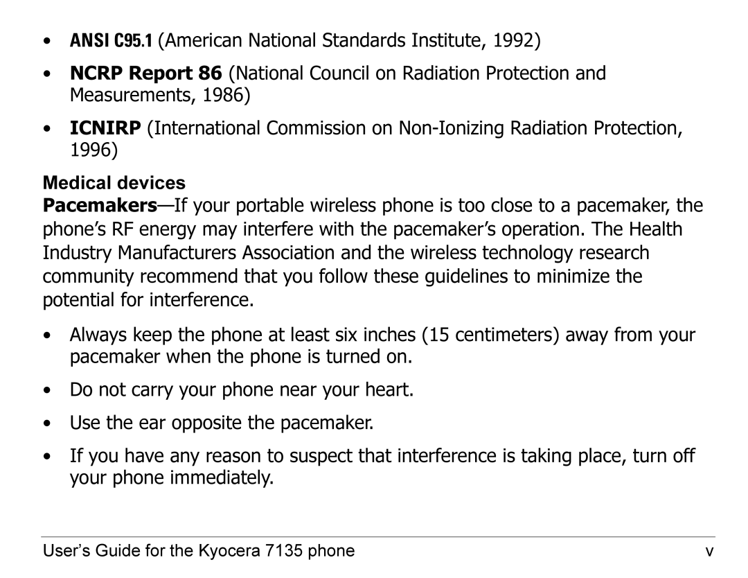 Kyocera 7100 Series manual User’s Guide for the Kyocera 7135 phone 