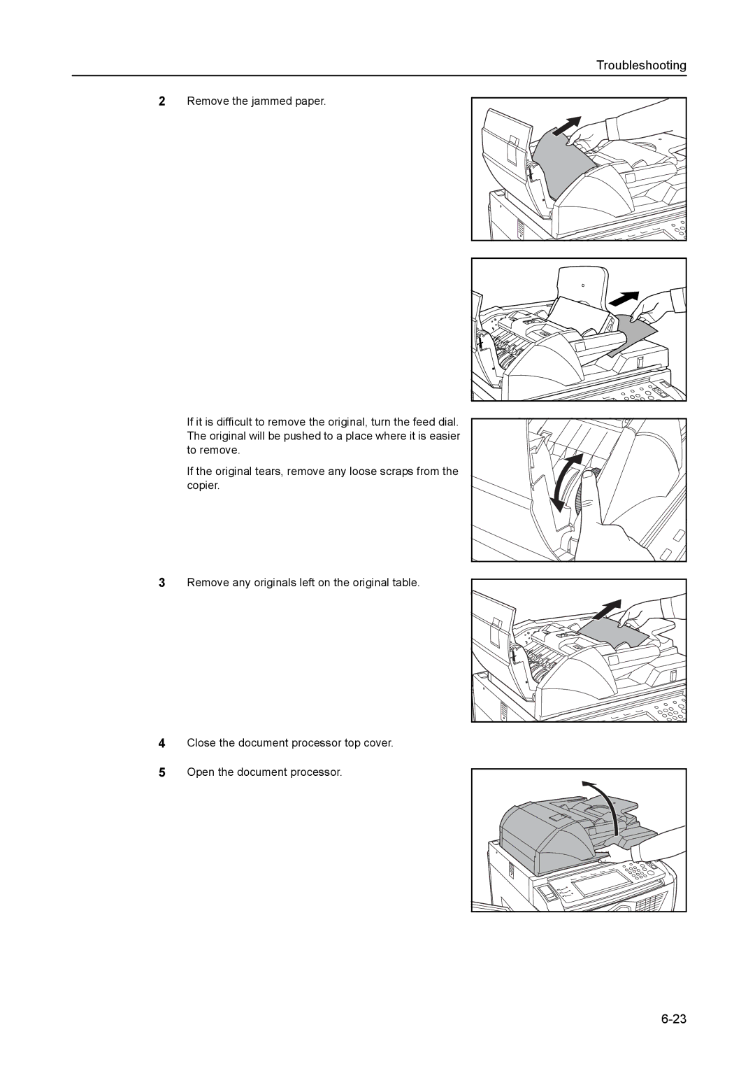 Kyocera 8030 manual Remove the jammed paper 