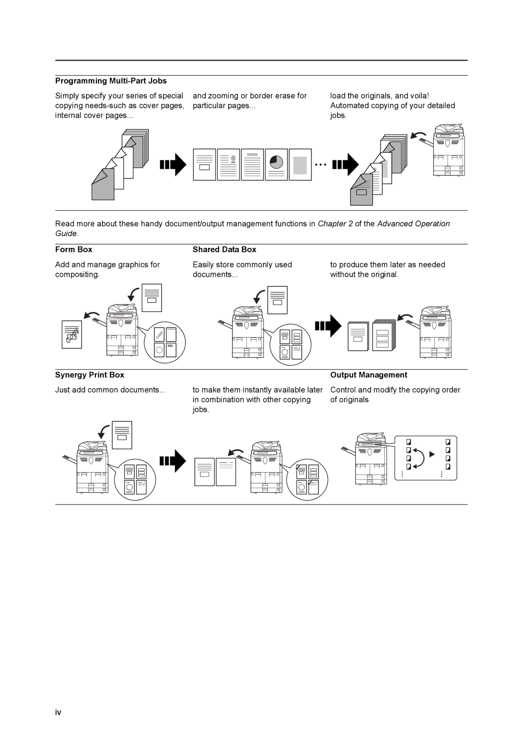 Kyocera 8030 manual Programming Multi-Part Jobs, Form Box Shared Data Box, Synergy Print Box Output Management 