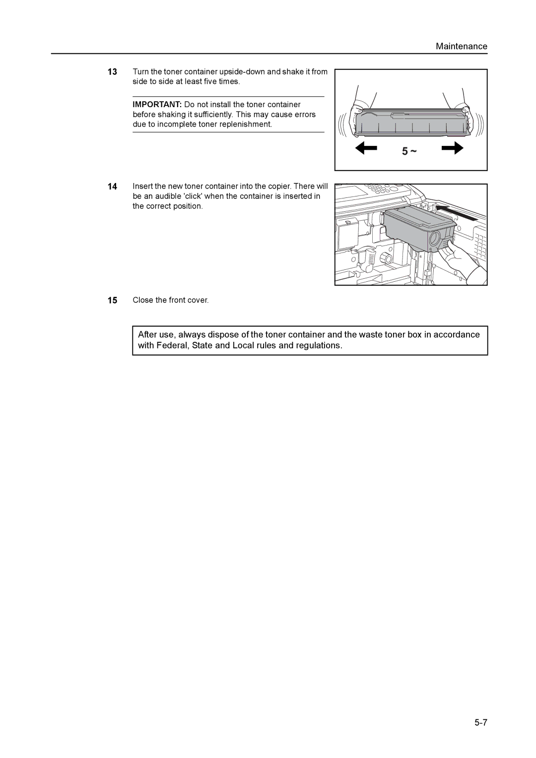 Kyocera 8030 manual Maintenance 