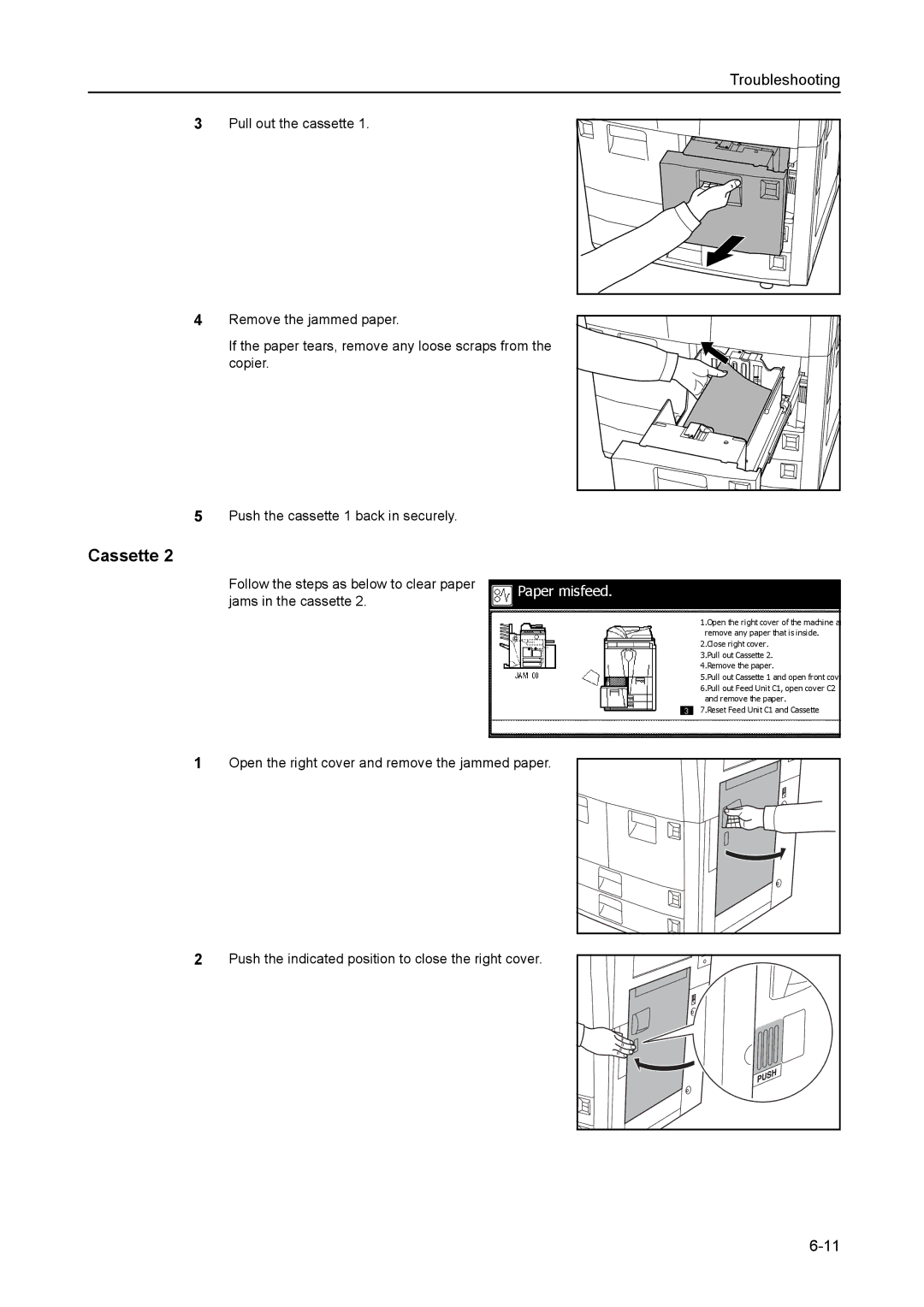 Kyocera 8030 manual Pull out the cassette 