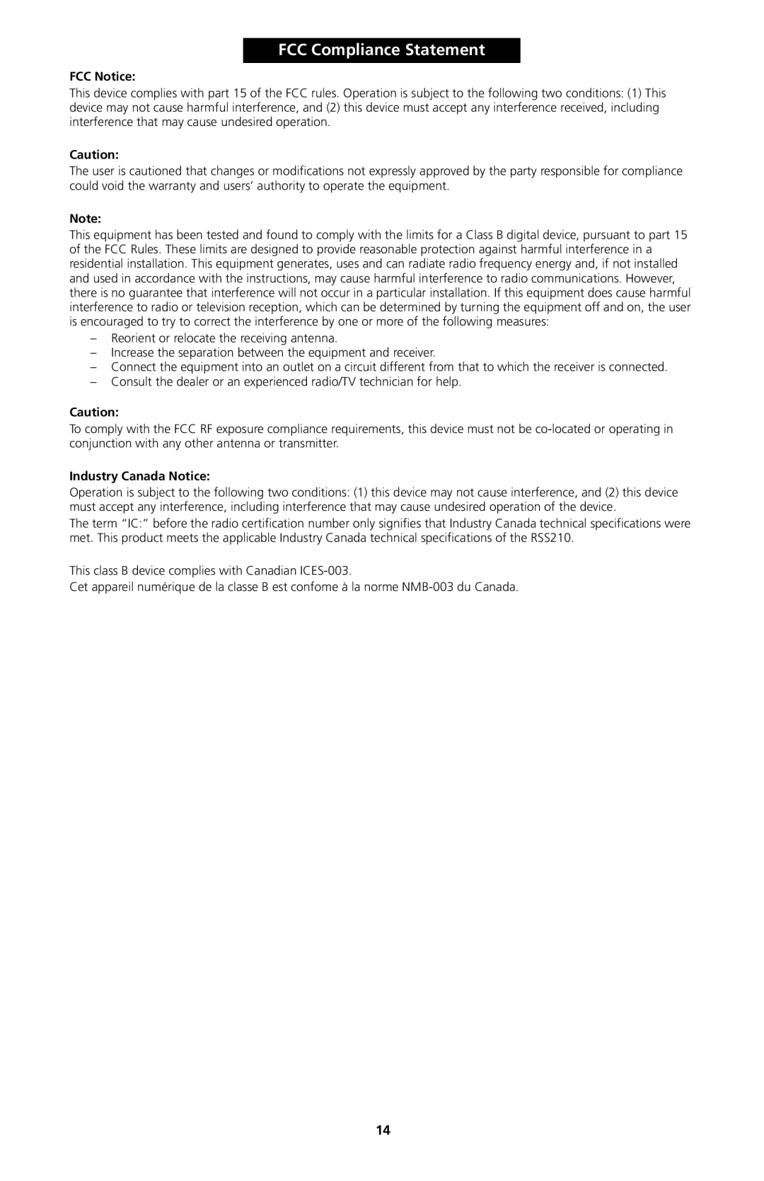 Kyocera 82-G1770-1FP manual FCC Notice, Industry Canada Notice 