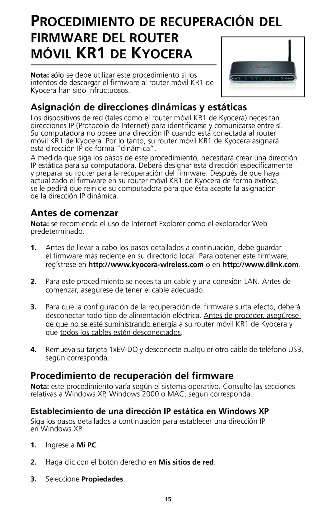 Kyocera 82-G1770-1FP manual Asignación de direcciones dinámicas y estáticas 