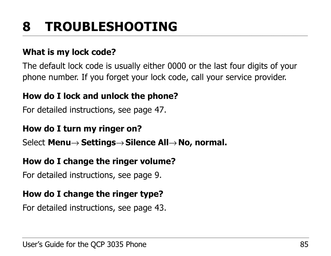 Kyocera 82-K5243 manual Troubleshooting 