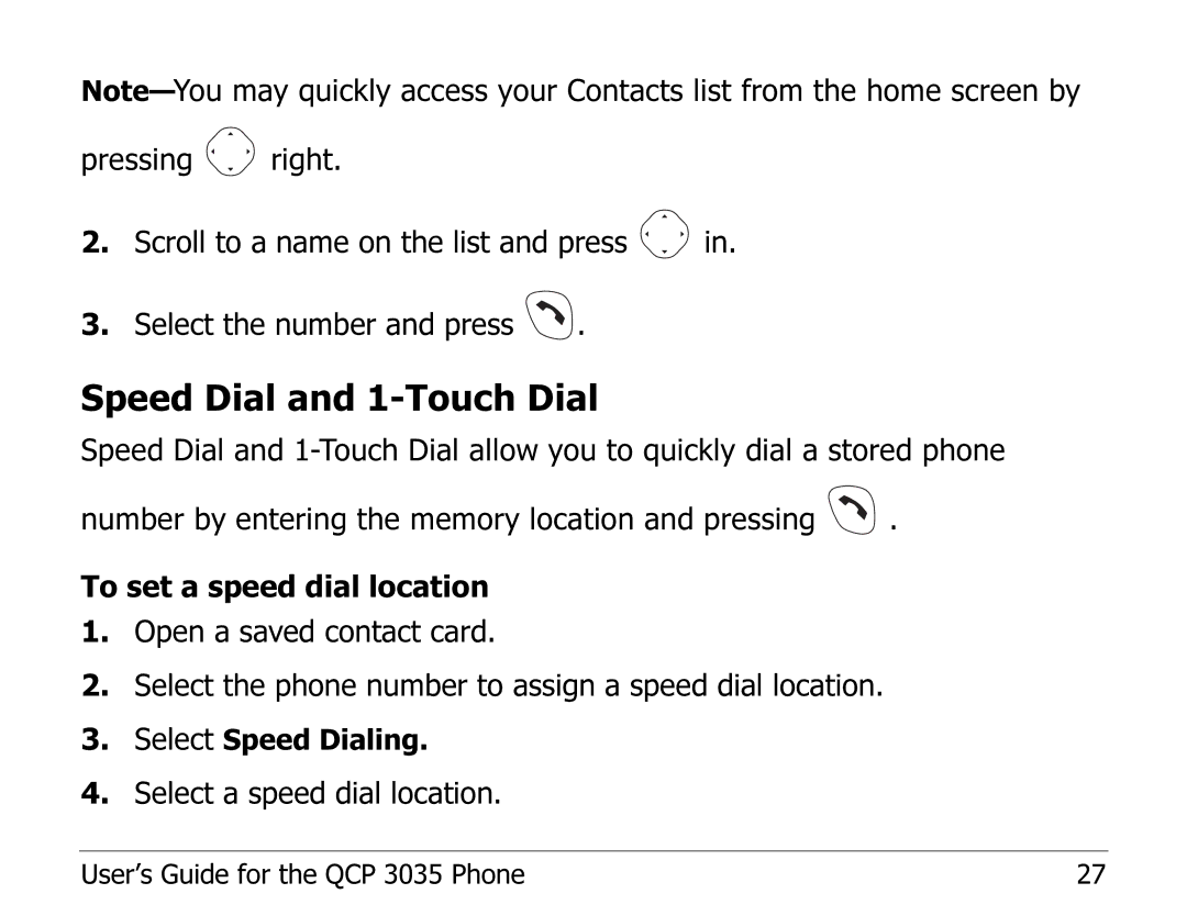 Kyocera 82-K5243 manual Speed Dial and 1-Touch Dial 