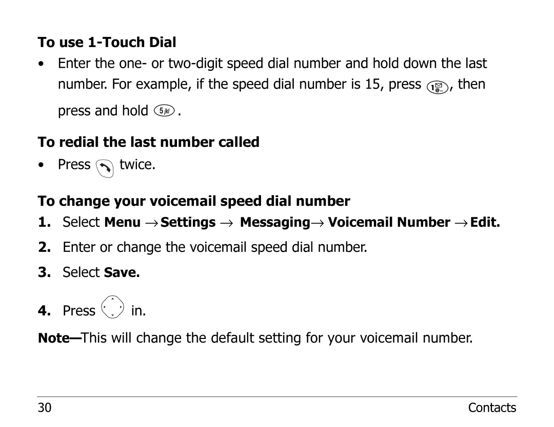 Kyocera 82-K5243 manual Select Menu → Settings → Messaging→ Voicemail Number → Edit 