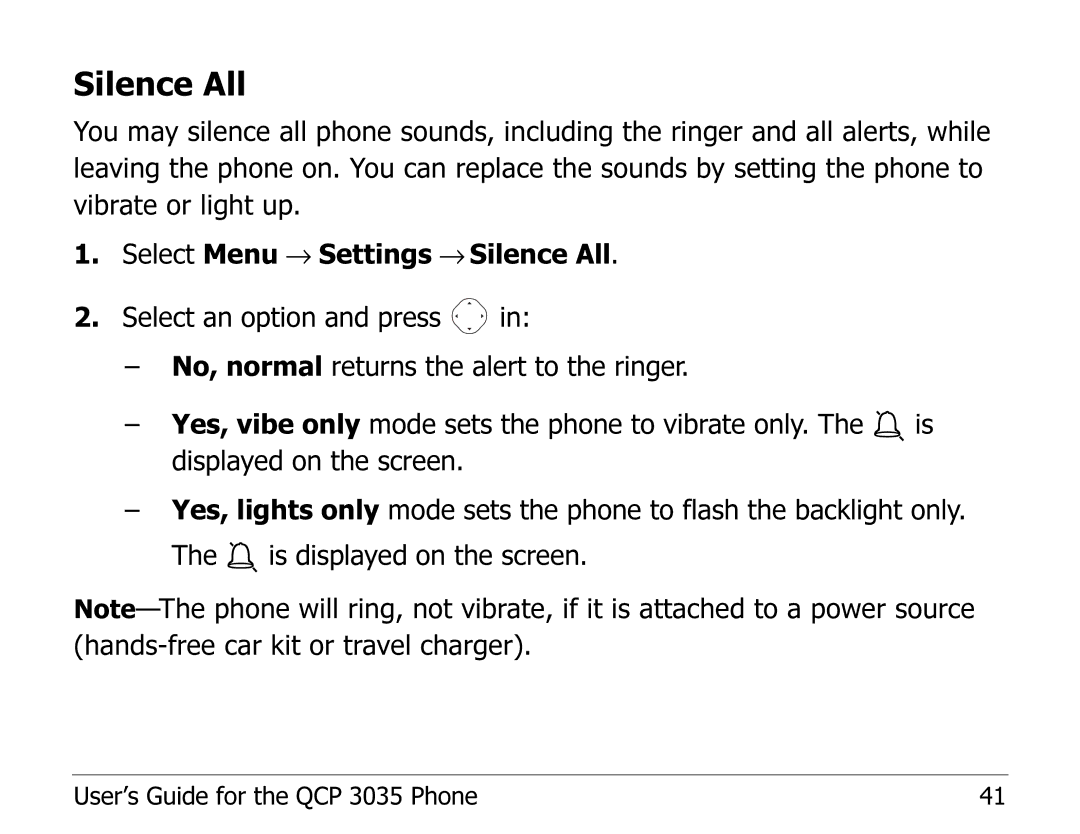 Kyocera 82-K5243 manual Silence All 