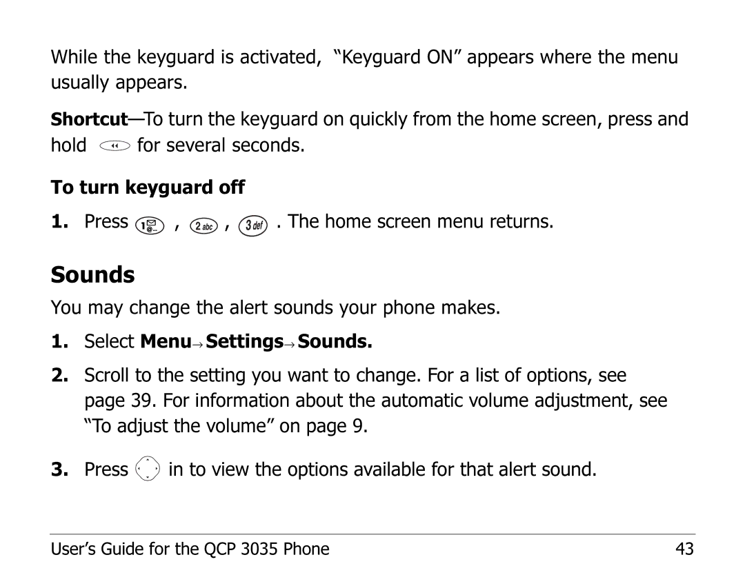 Kyocera 82-K5243 manual Sounds 