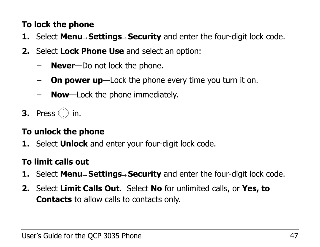 Kyocera 82-K5243 manual User’s Guide for the QCP 3035 Phone 