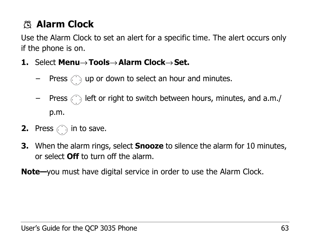 Kyocera 82-K5243 manual Alarm Clock 