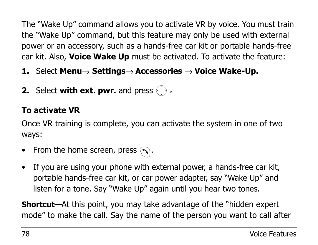 Kyocera 82-K5243 manual Voice Features 