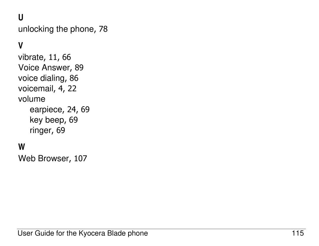 Kyocera 82-K5483-1EN manual Unlocking the phone 