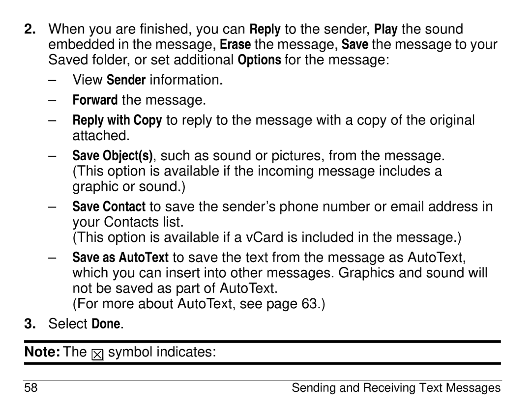 Kyocera 82-K5483-1EN manual Sending and Receiving Text Messages 