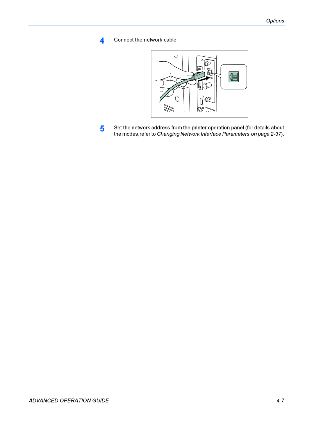 Kyocera 9530DN manual Modes,refer to Changing Network Interface Parameters on 