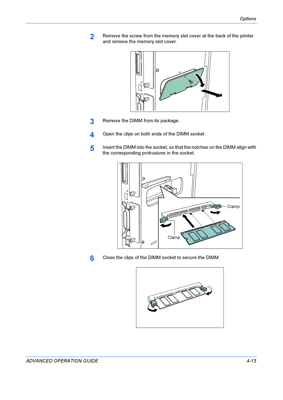 Kyocera 9530DN manual Remove the memory slot cover 