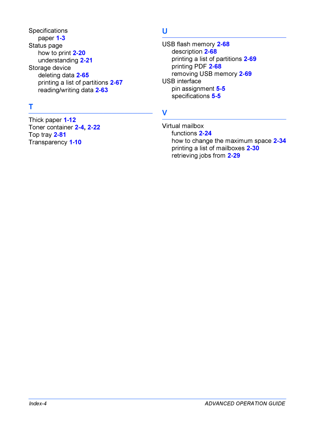 Kyocera 9530DN manual Index-4 