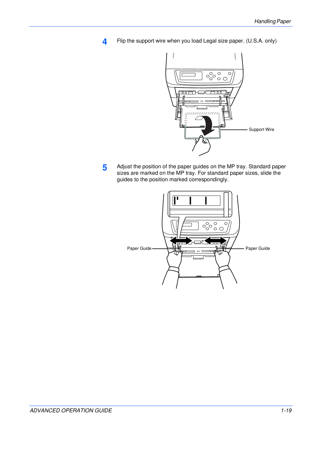 Kyocera C5025N manual Guides to the position marked correspondingly 