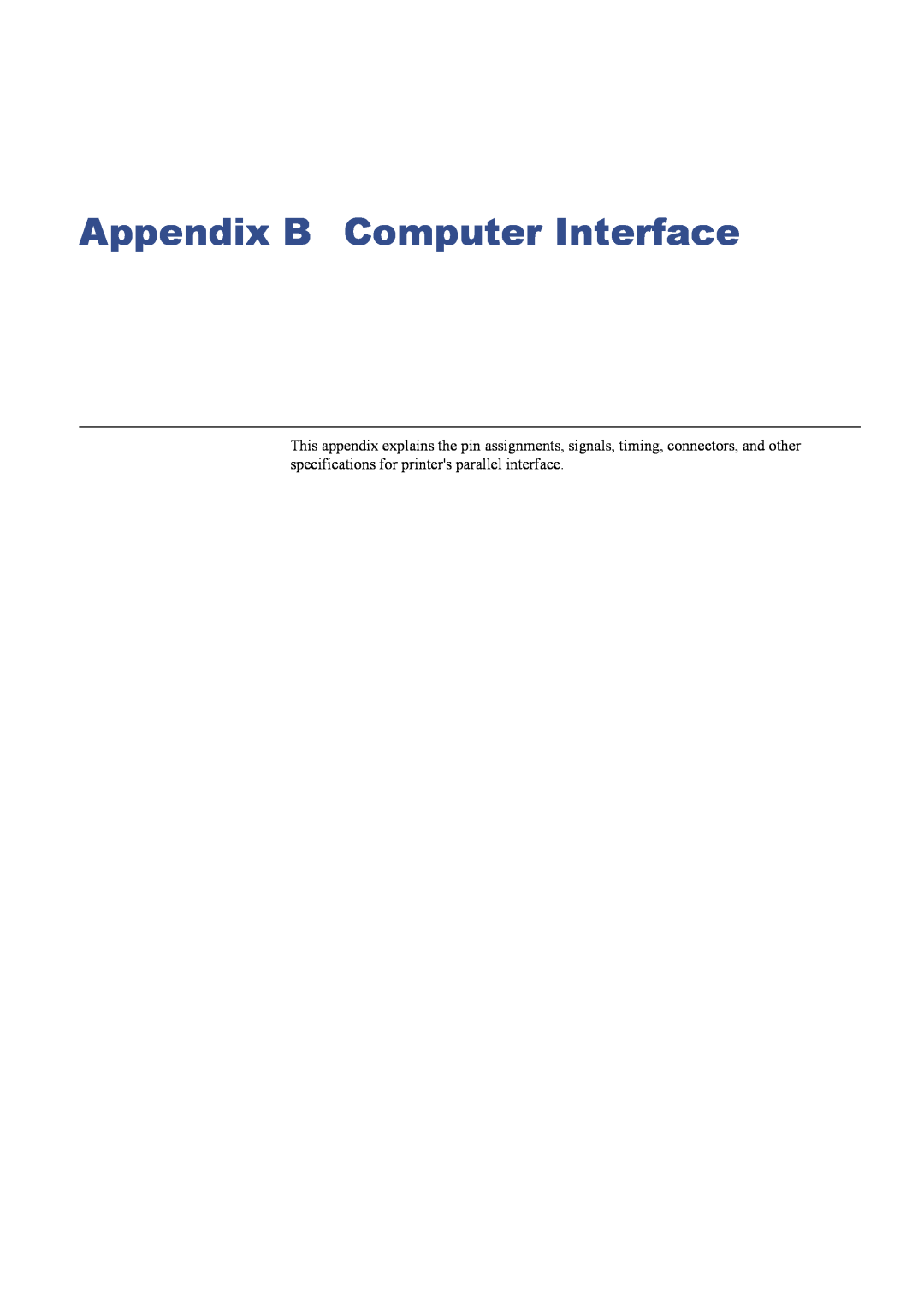 Kyocera C8026N manual Appendix B Computer Interface 