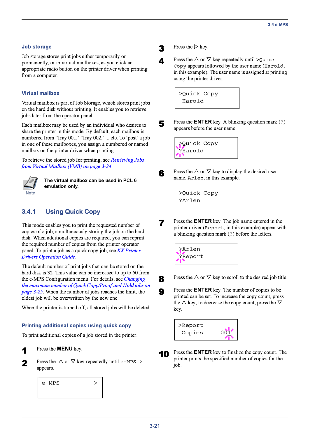 Kyocera C8026N manual Using Quick Copy 
