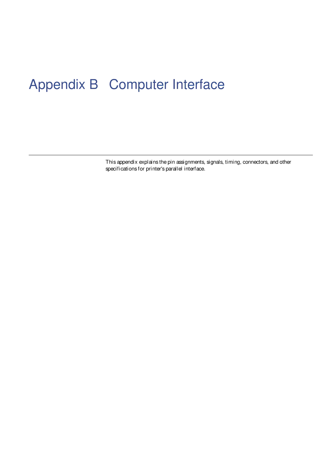 Kyocera C8026N manual Appendix B Computer Interface 