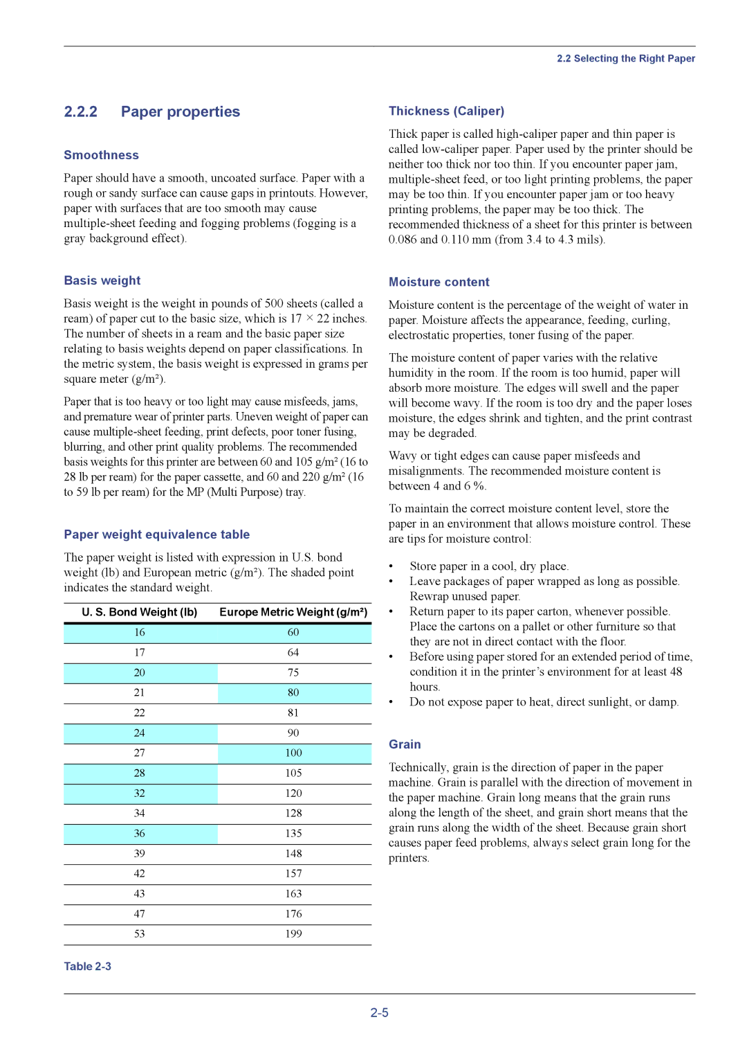 Kyocera C8026N manual Paper properties 