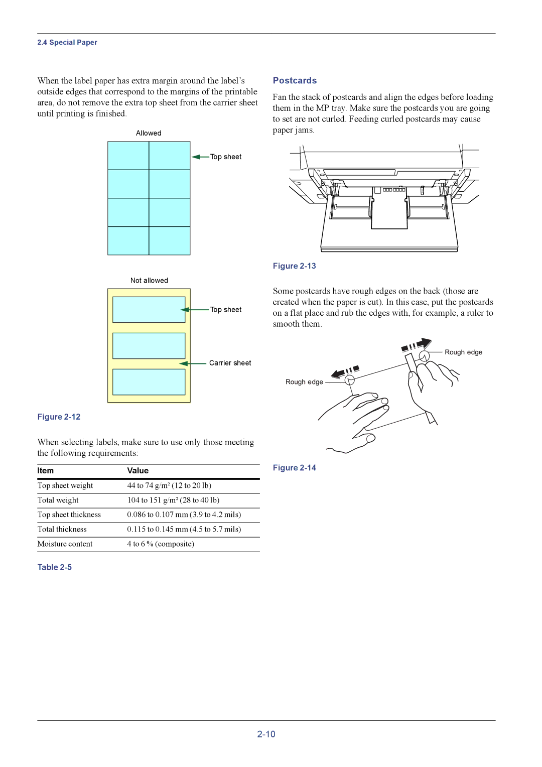 Kyocera C8026N manual Postcards, Value 