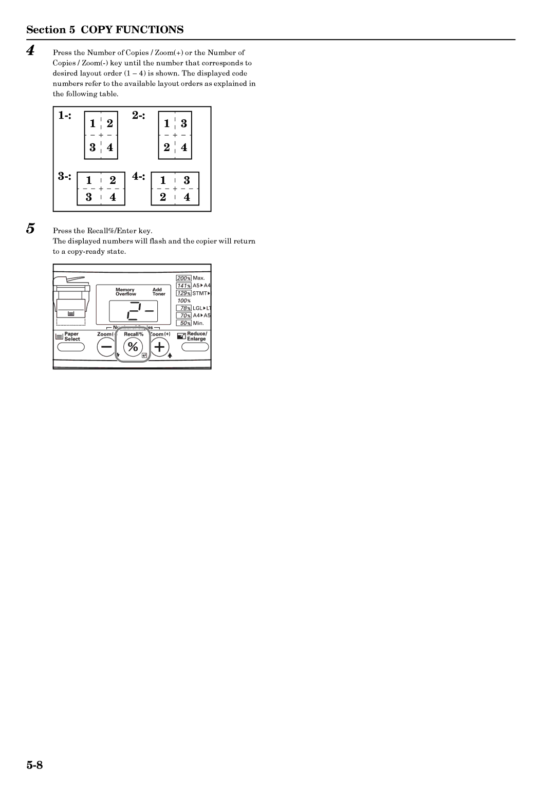 Kyocera copier manual Copy Functions 