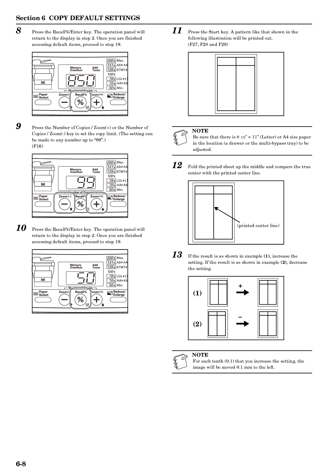 Kyocera copier manual Copy Default Settings 