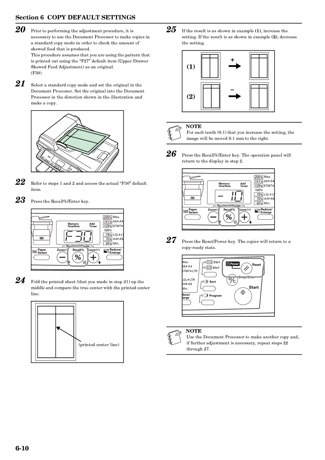 Kyocera copier manual Copy Default Settings 