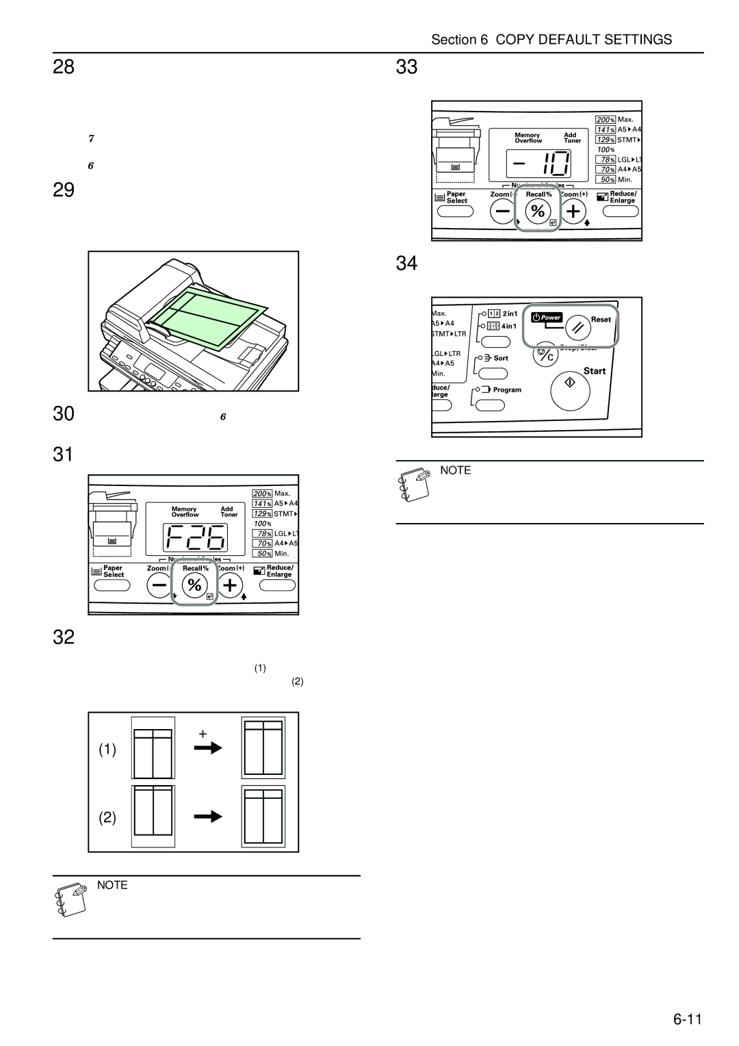 Kyocera copier manual Copy Default Settings 