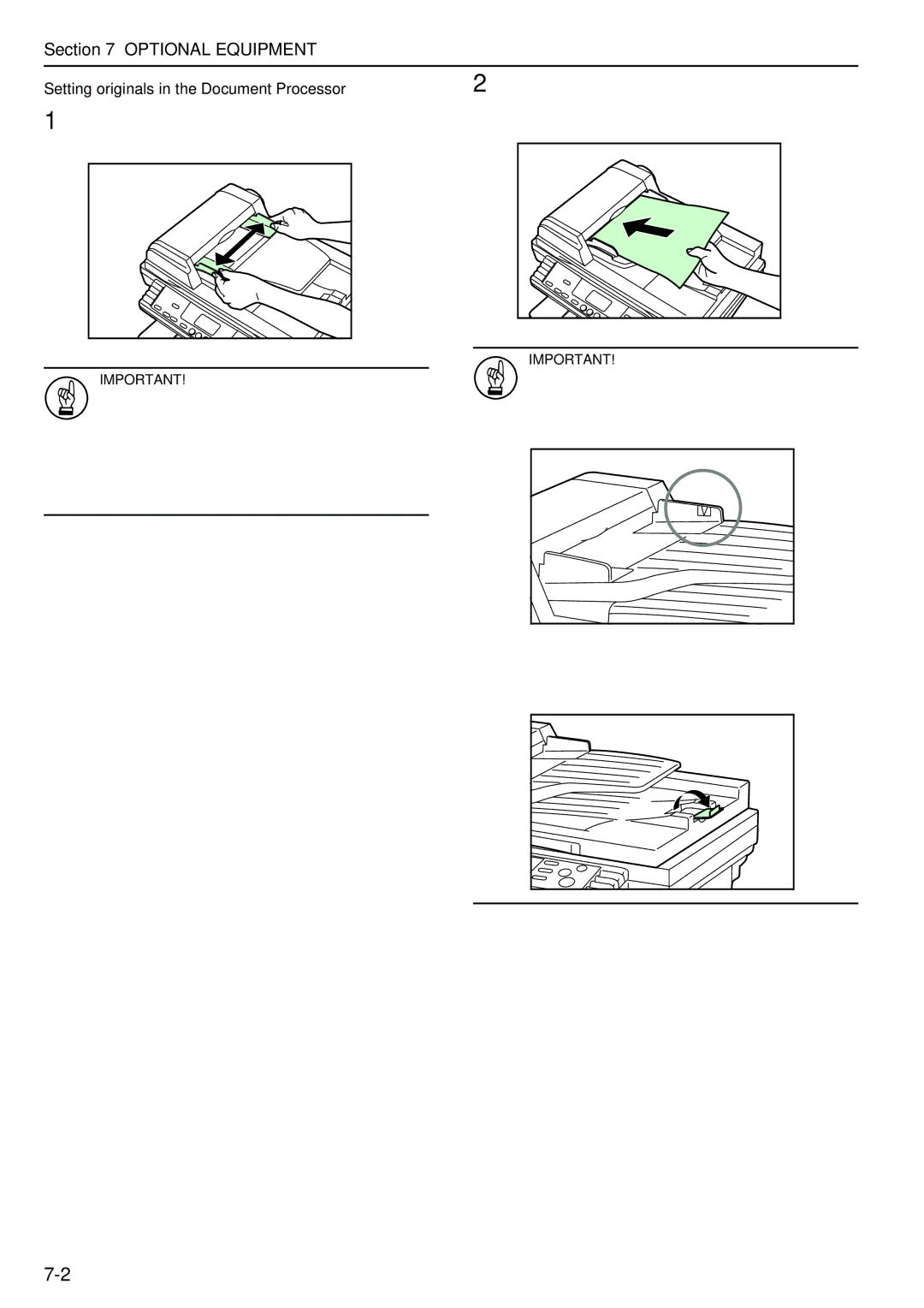 Kyocera copier manual Optional Equipment, Setting originals in the Document Processor 