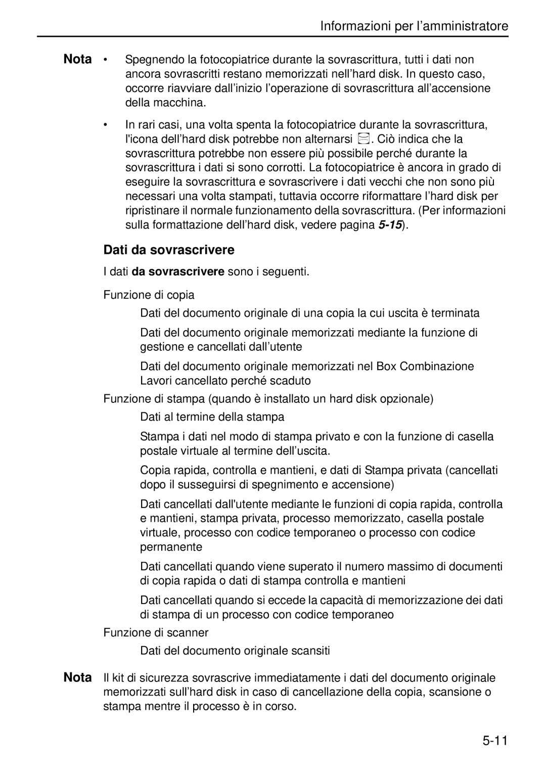 Kyocera Data Security Kit (B) For Copier manual Nota 