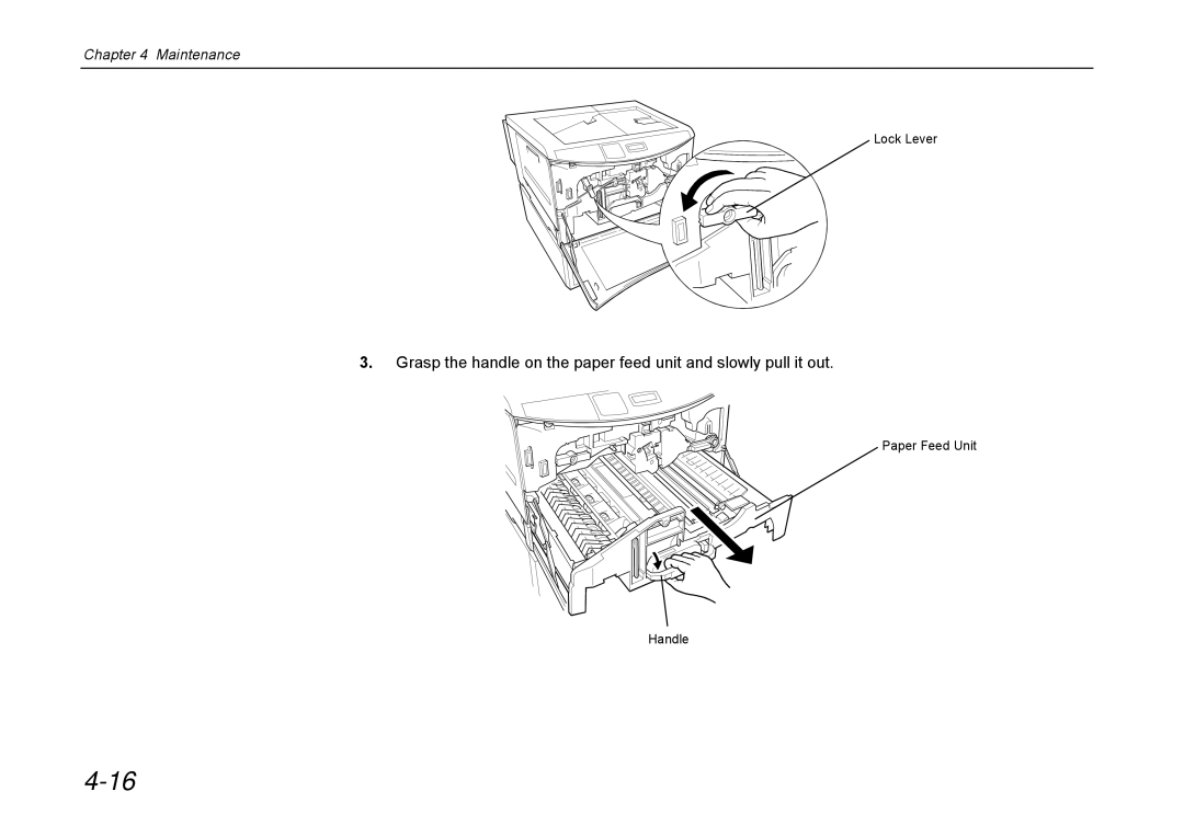 Kyocera DP-3600 manual Paper Feed Unit Handle 