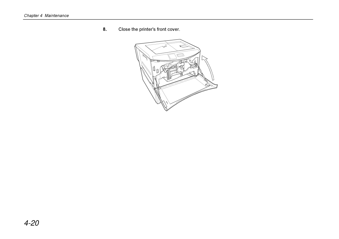 Kyocera DP-3600 manual Close the printers front cover 