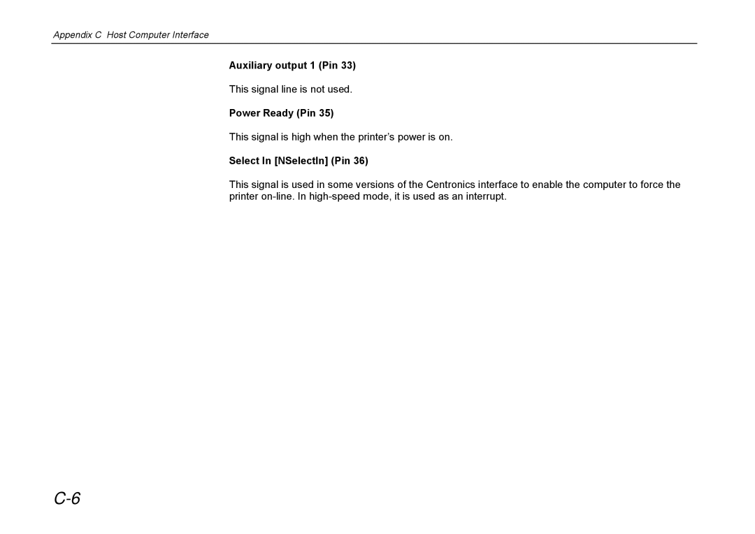 Kyocera DP-3600 manual Appendix C Host Computer Interface 