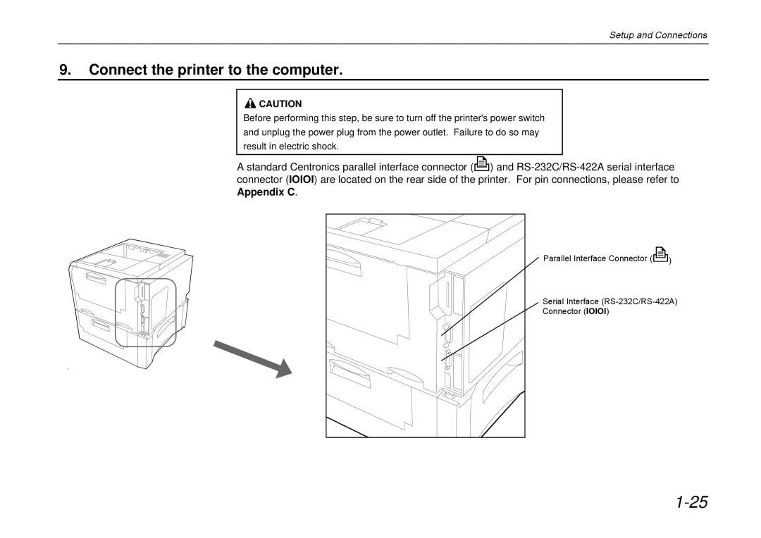 Kyocera DP-3600 manual Connect the printer to the computer 