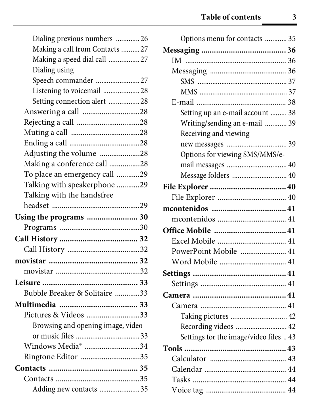 Kyocera E4000 specifications Dialing using, Talking with the handsfree, Writing/sending an e-mail Receiving and viewing 