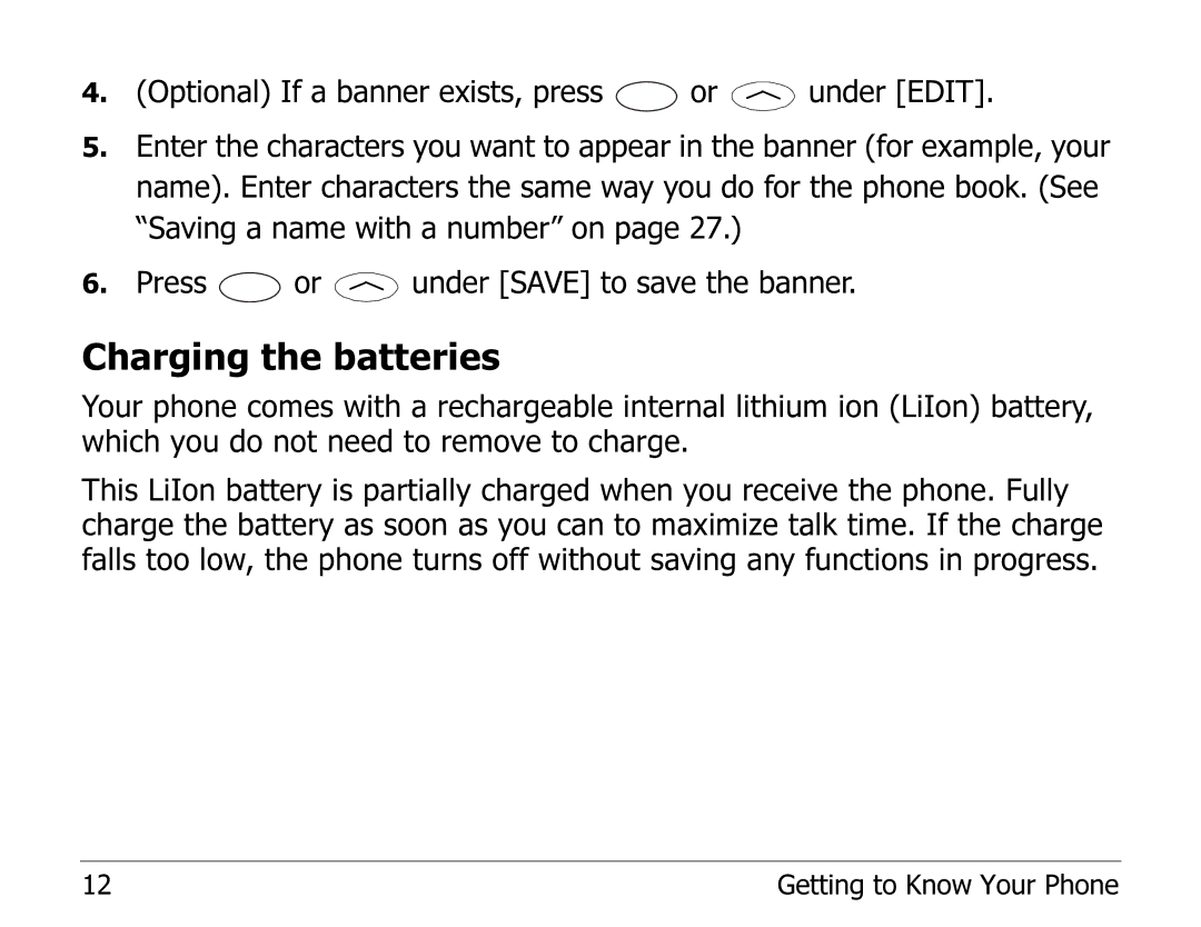 Kyocera EN manual Charging the batteries 