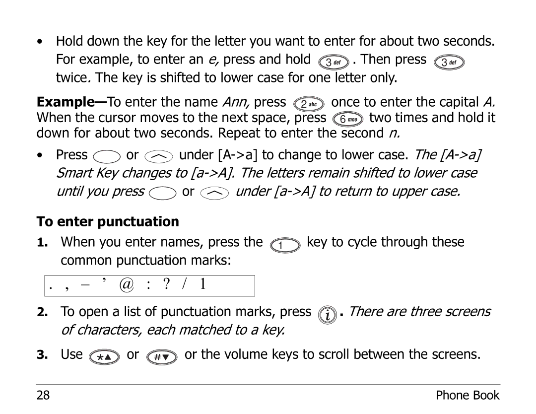 Kyocera EN manual ’ @ ?, Down for about two seconds. Repeat to enter the second n 