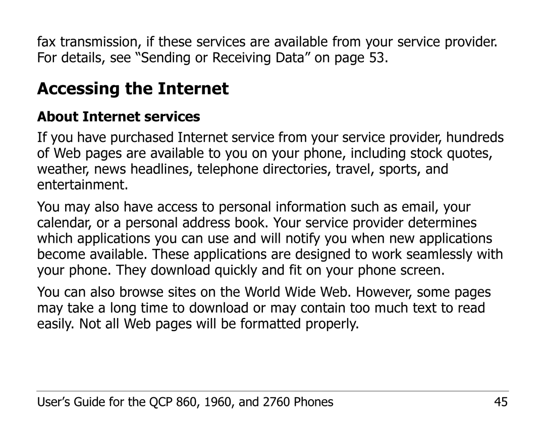 Kyocera EN manual Accessing the Internet 