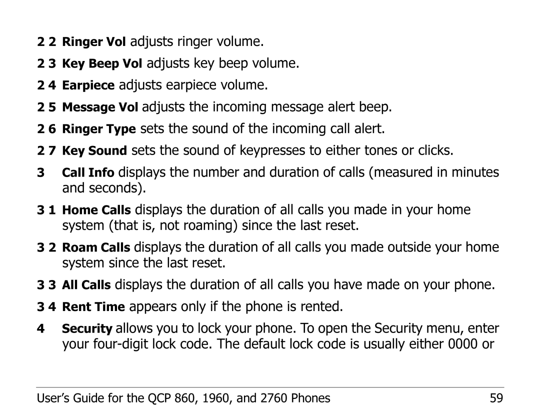 Kyocera EN manual Ringer Vol adjusts ringer volume 