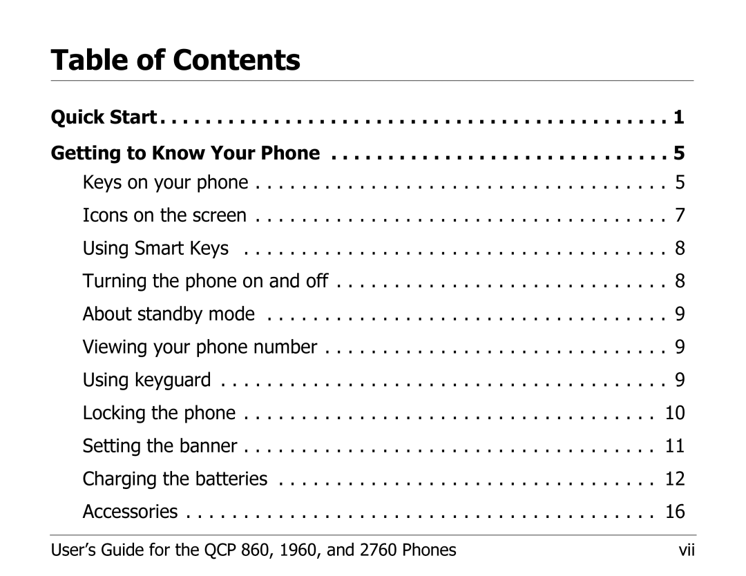 Kyocera EN manual Table of Contents 