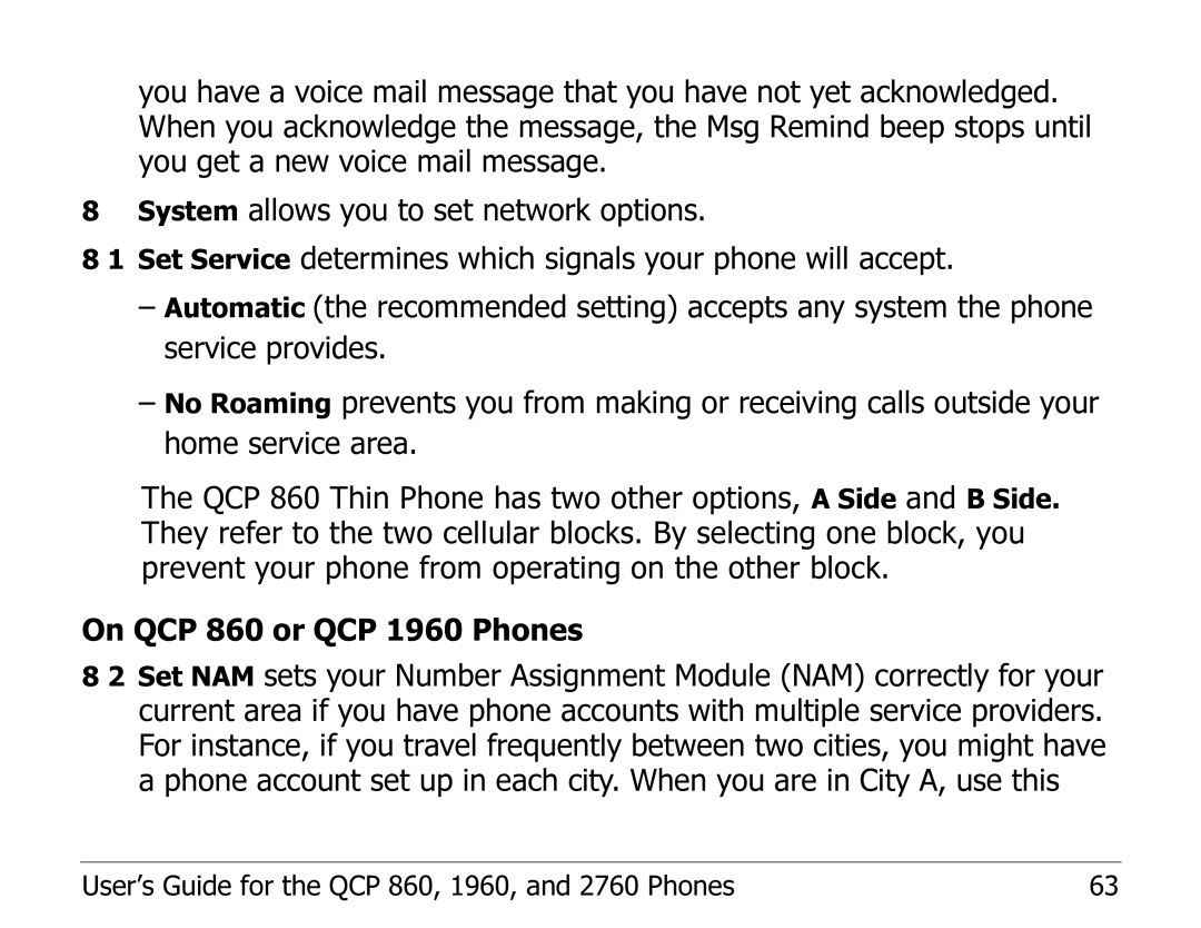 Kyocera EN manual User’s Guide for the QCP 860, 1960, and 2760 Phones 