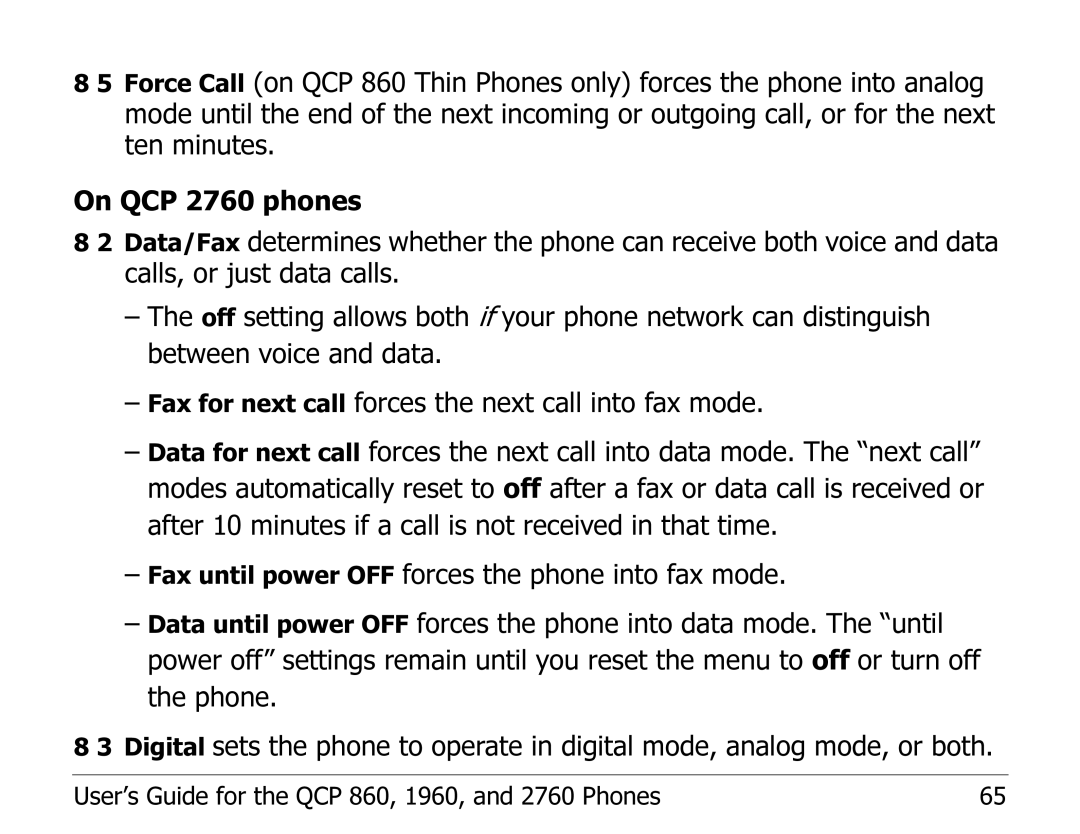 Kyocera EN manual User’s Guide for the QCP 860, 1960, and 2760 Phones 