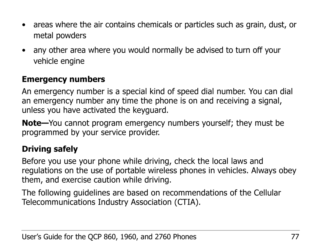 Kyocera EN manual User’s Guide for the QCP 860, 1960, and 2760 Phones 