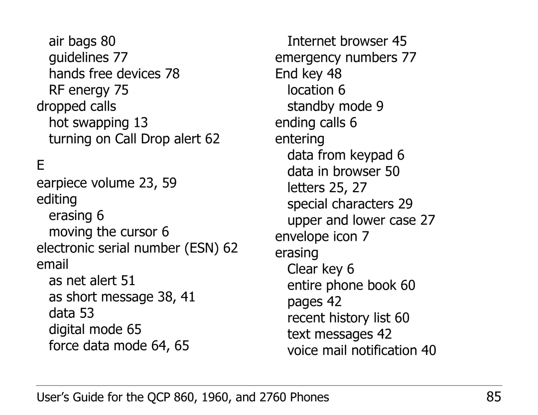 Kyocera EN manual User’s Guide for the QCP 860, 1960, and 2760 Phones 