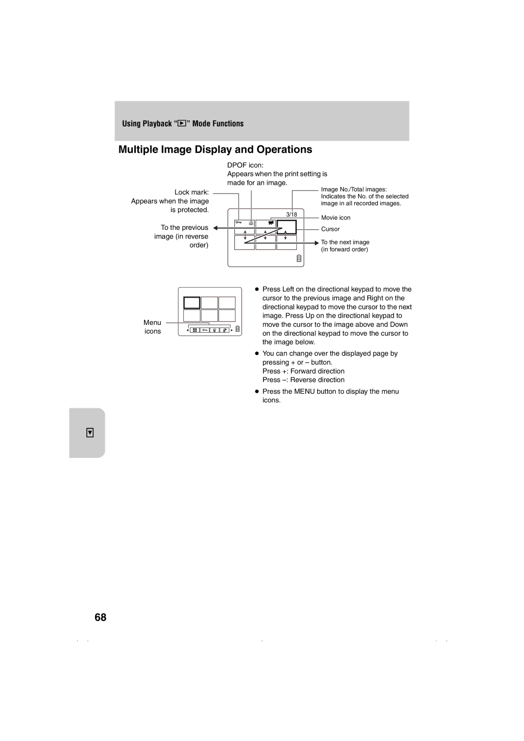 Kyocera Finecam L3, Finecam L4 instruction manual Multiple Image Display and Operations, Using Playback p Mode Functions 