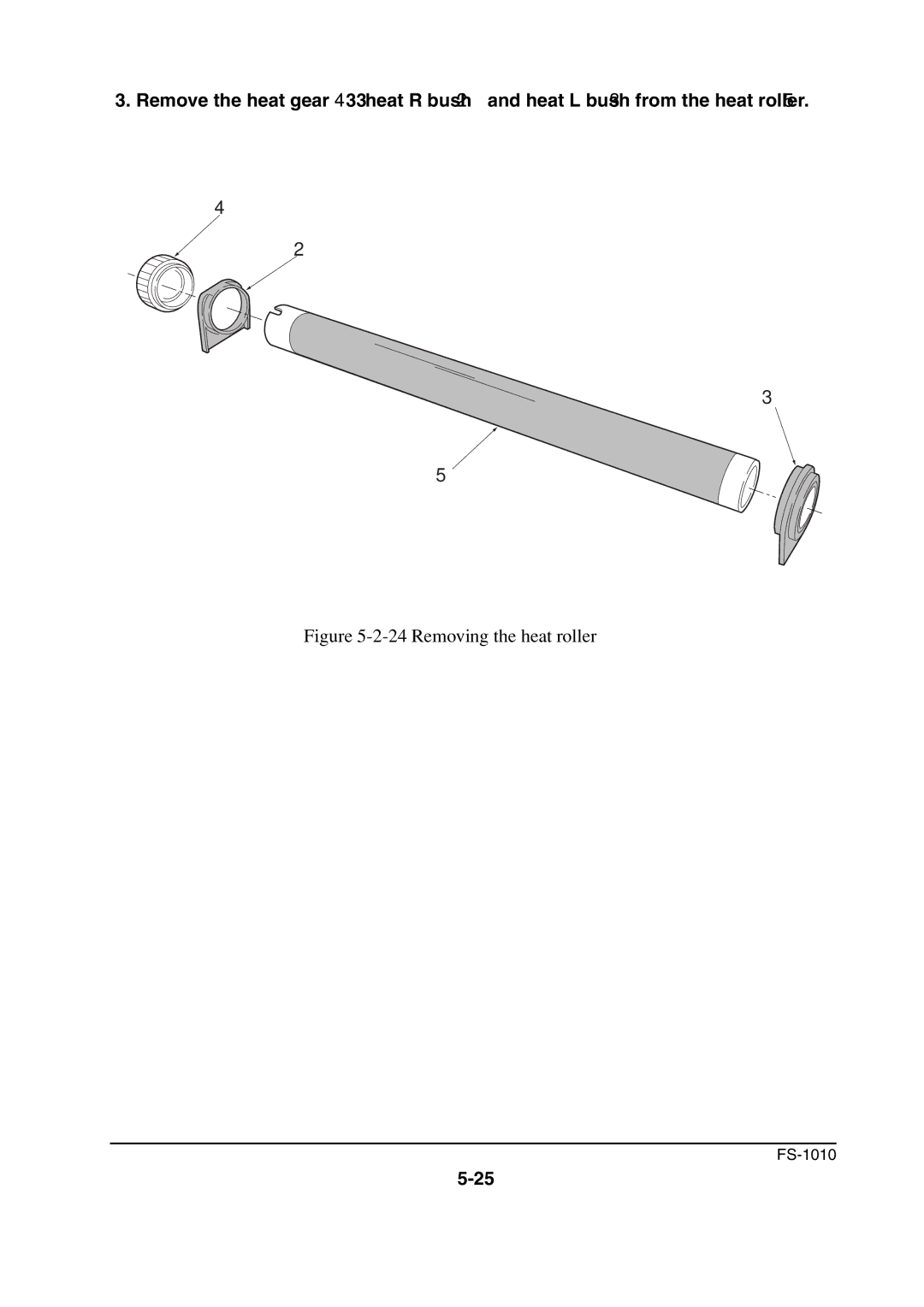 Kyocera FS-1010 service manual Removing the heat roller 