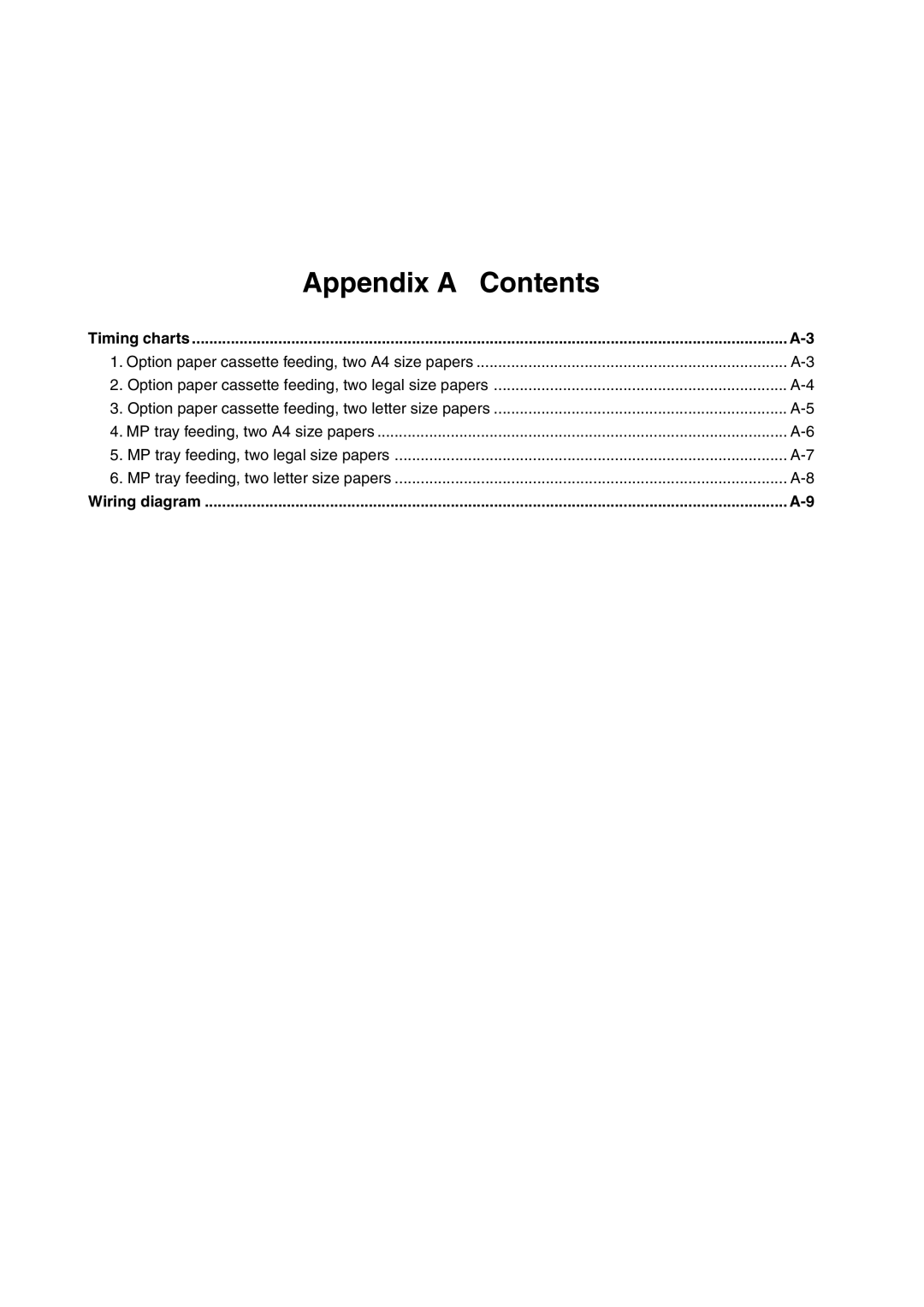 Kyocera FS-1010 service manual Appendix a Contents 