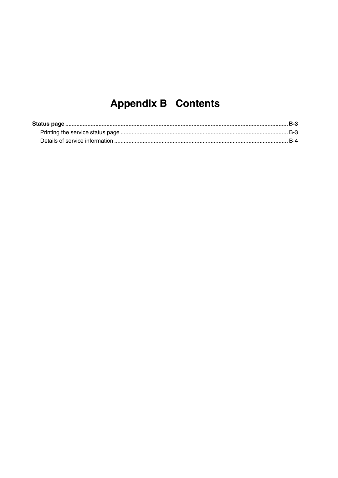 Kyocera FS-1010 service manual Appendix B Contents 